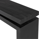 Matthes Console Table in Aged Black Pine - 94"