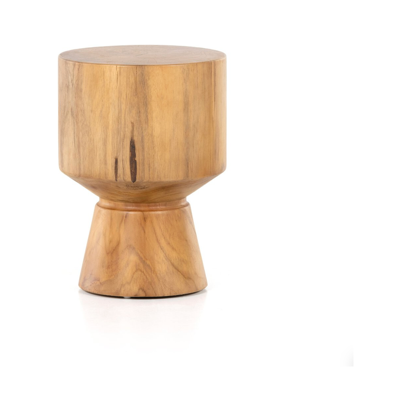 Jovie Outdoor End Table in Natural Teak