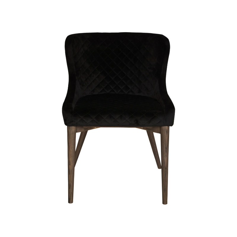 Mila Dining Chair in Black Velvet