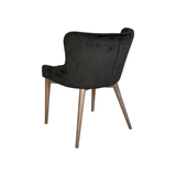 Mila Dining Chair in Black Velvet