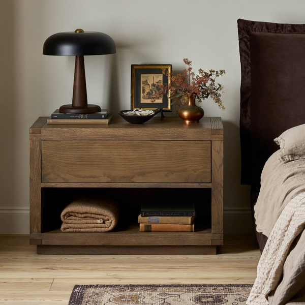 Warby Nightstand in Worn Oak Veneer