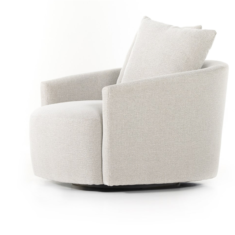 Chloe Swivel Chair in Delta Bisque