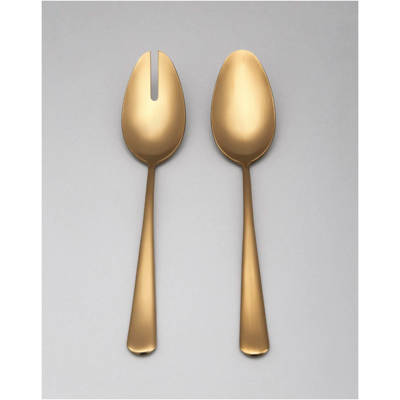 Host Essential Serving Set Speckled White w/ Gold Flatware