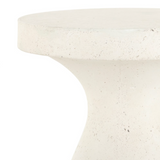 Koda Outdoor End Table in Textured White