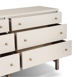Fiona 6 Drawer Dresser in Ivory Painted Raffia