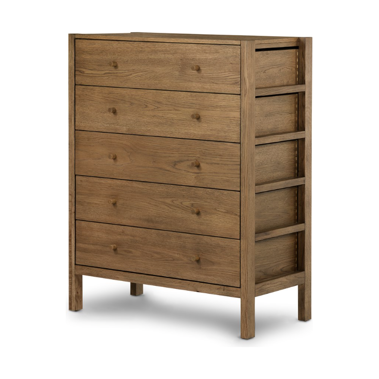 Meadow 5 Drawer Dresser in Tawny Oak