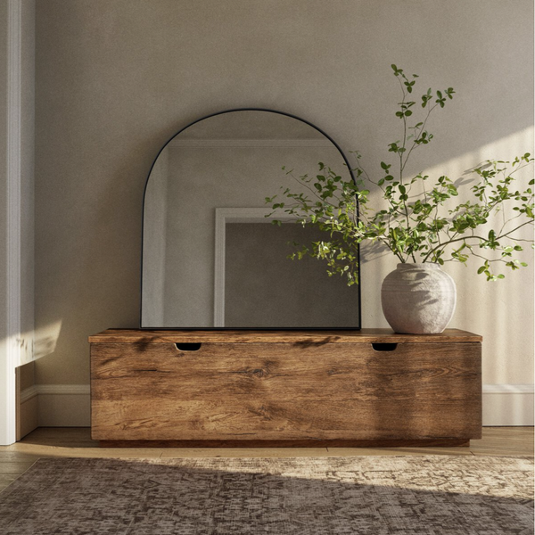 Georgina Wide Mirror in Iron Matte Black