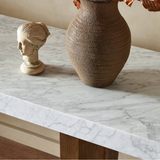 Olympia Console Table in Carrara Marble