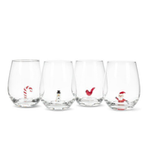 Festive Icon Stemless Glasses