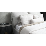 Plume Bed - Oat Tweed