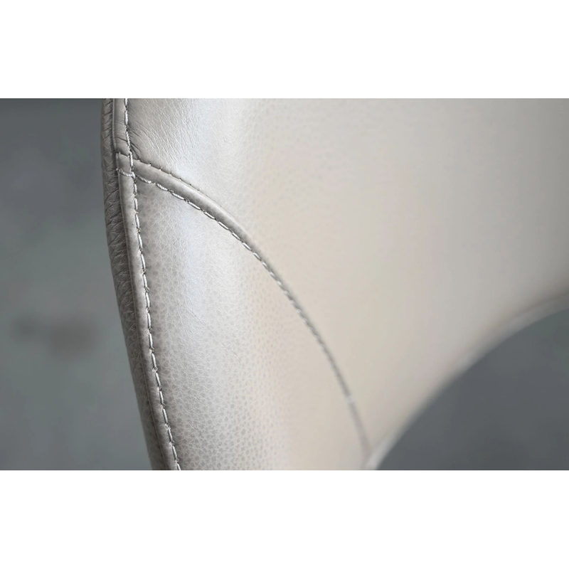Bosco Dining Chair in Taupe Pebbled Leather