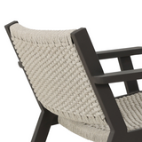 Delano Outdoor Metal Chair in Ivory/Dark