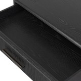 Rosenell Open Nightstand in Black Oak