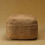 Saba Square Pouf in Sand