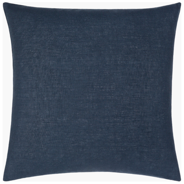 Linen Solid Cushion in Navy