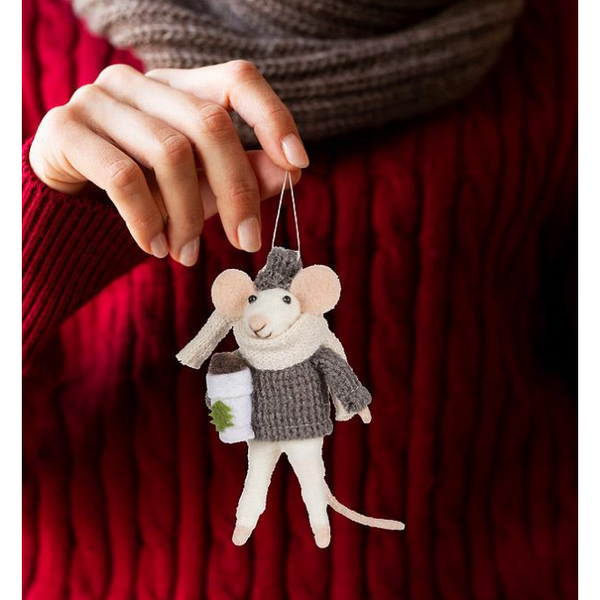 Mouse with Coffee Ornament
