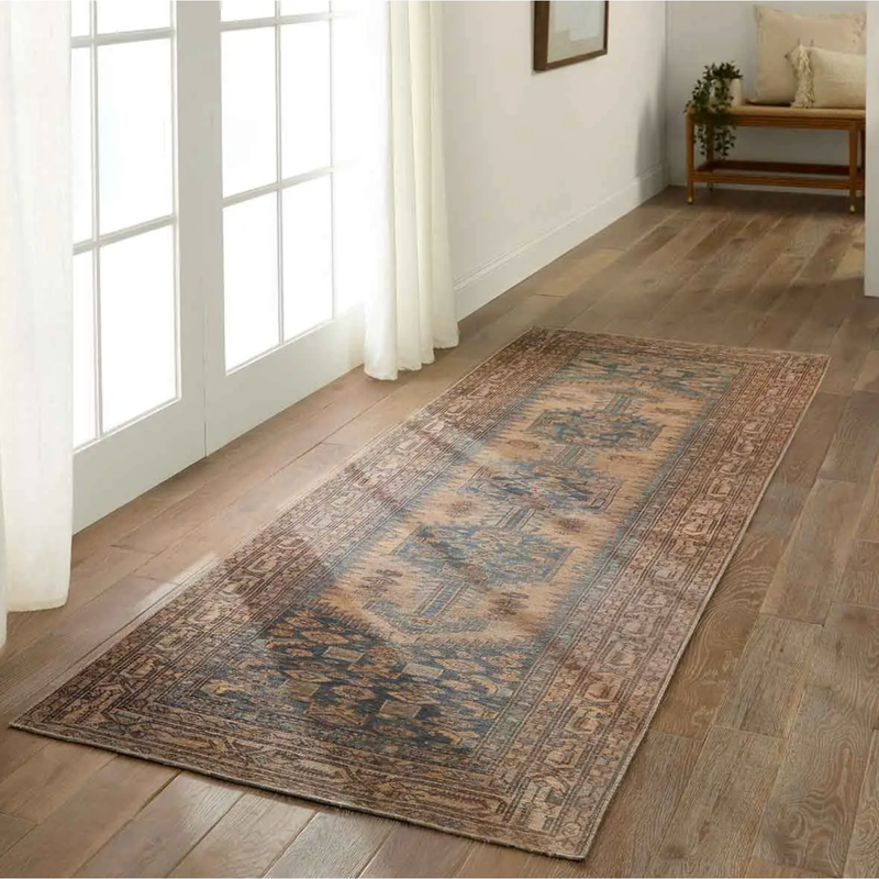 Canteena Rug - Brown, Blue &amp; Tan