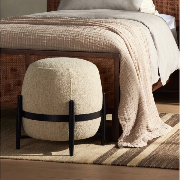 Sia Ottoman in Athena Taupe