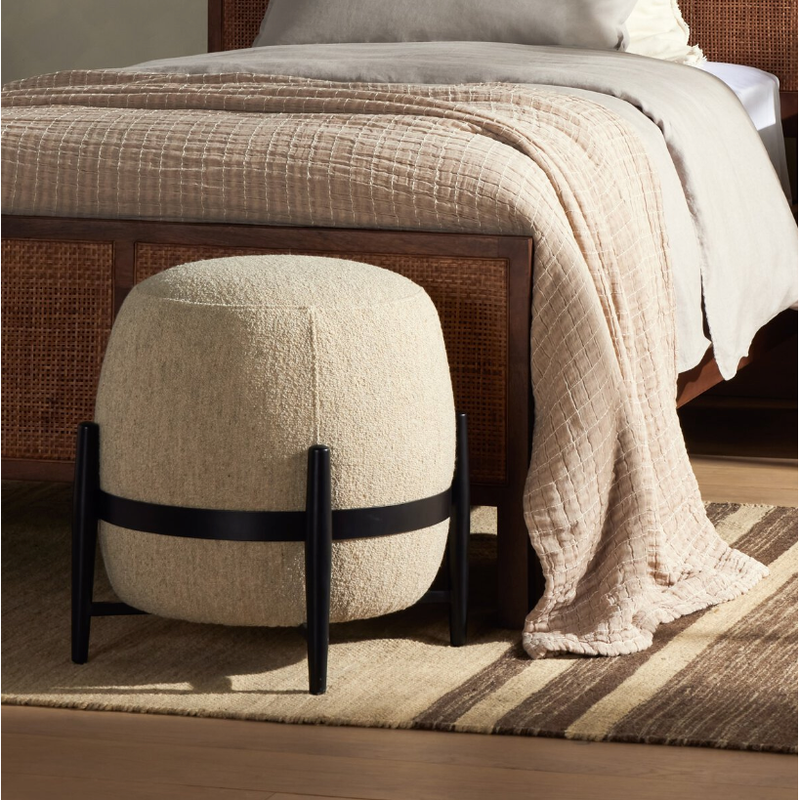 Sia Ottoman in Athena Taupe