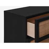 Stadium Double Dresser in Black Oak