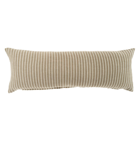 Pinstripe Linen Cushion 15" x 42" - Natural
