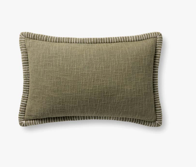 Jody Cushion in Olive 13" x 21"