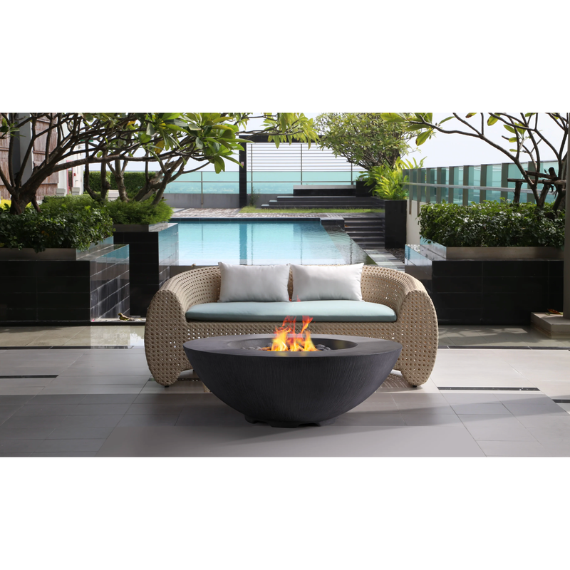 Shangri-La Fire Table in Slate Grey