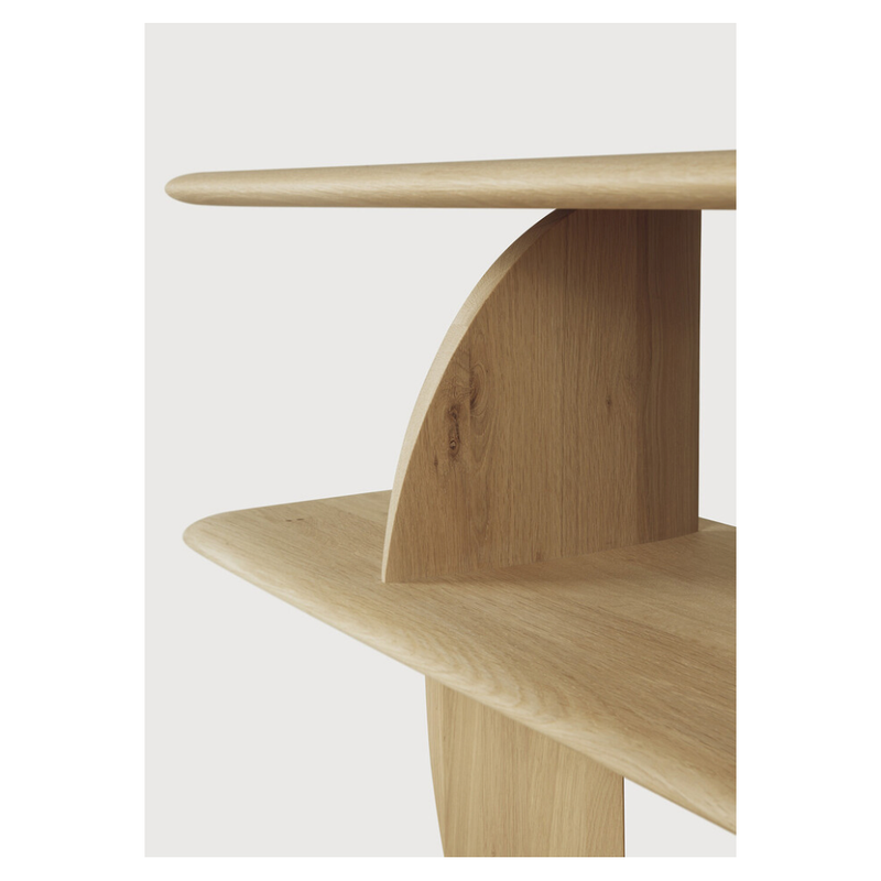 Geometric Sofa Console in Oak