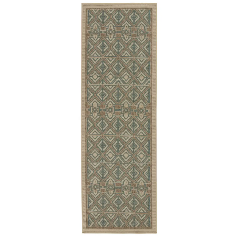 Mahaba Rug MAH03 - Greige/ Sesame/ Green