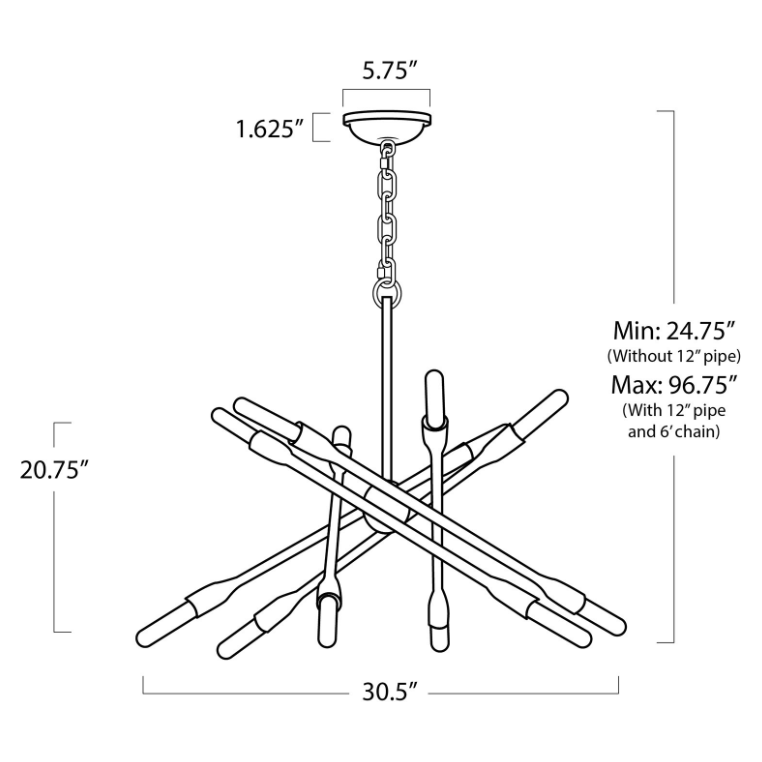 Cobra Chandelier Small