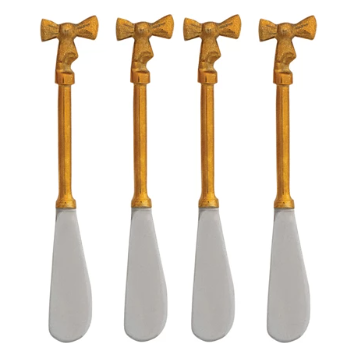 Gold Bow Handle Canape Knives