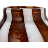 Brown and White Glass Vase