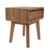 Gia 1 Drawer Nightstand in Warm Pecan