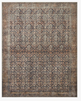Billie Area Rug - Ink/Salmon