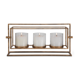 Wenman Triple Candleholder, Gold