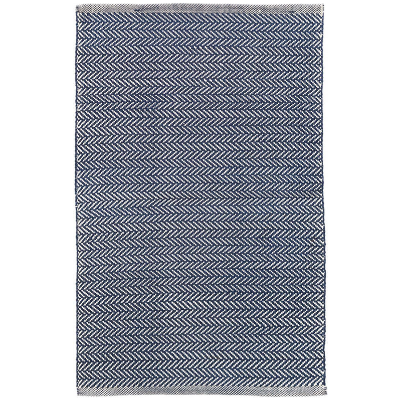 Herringbone Navy/Ivory - Indoor/Outdoor Rug