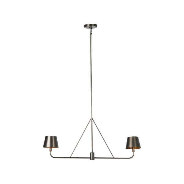 Dudley Linear Chandelier in Dark Antique Iron