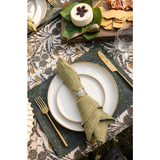 Arbor Enameled Napkin Ring, Green