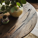 Rivi Large End Table in Aged Belgium Bleach