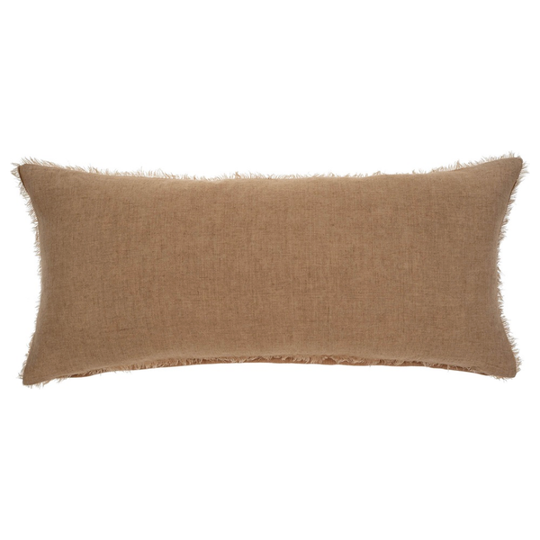 Lina Linen Cushion in Terracotta 14" x 31"
