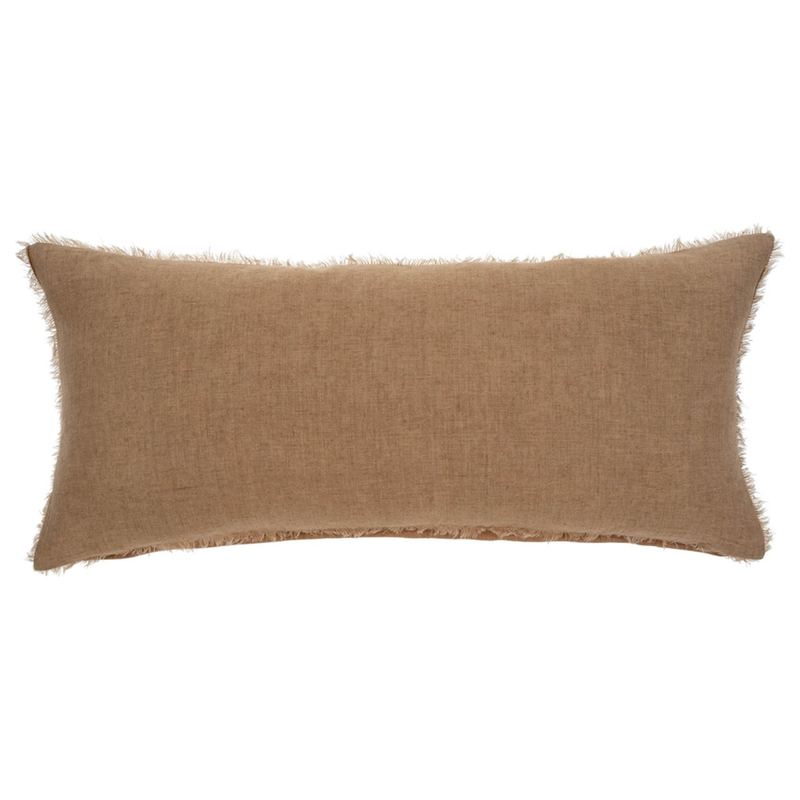 Lina Linen Cushion in Terracotta 14" x 31"