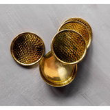 Hammered Aluminum Coasters Set