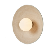 Organic Ceramic Sconce in Light Sand