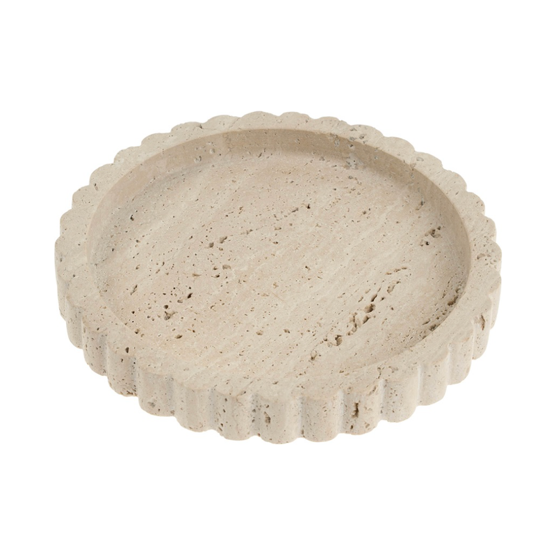 Travertine Scalloped Tray