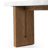 Olympia Console Table in Carrara Marble