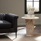 Eslo End Table in Desert Taupe Marble