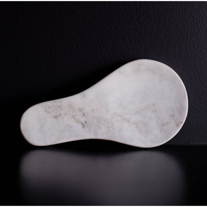 Hand Cut Marble Spoon Rest