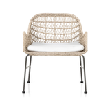 Bandera Outdoor Woven Club Chair in Vintage White (With Cushion)