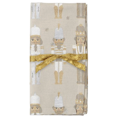 Nutcracker Napkin in Metallic