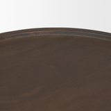 Takoda Tapered Drum Accent Table in Dark Brown Wood